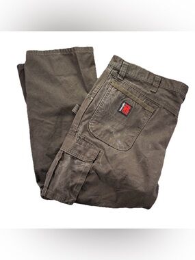 Wrangler Riggs Workwear Carpenter Pants Men's 42 x 30 Brown Double Knee Workwear